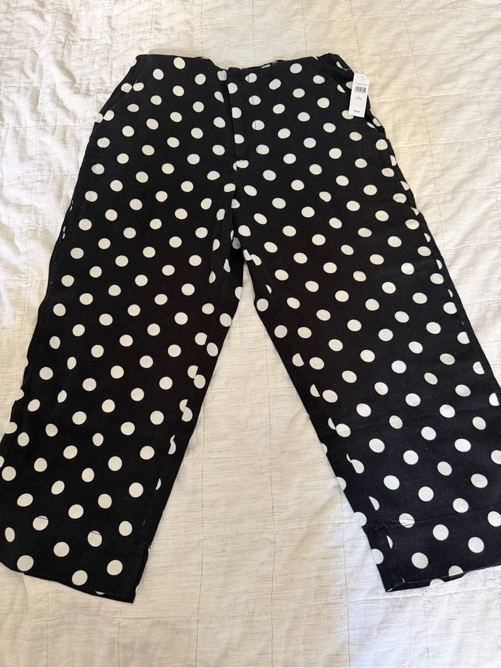 GAP Black Pants with White Polka Dots